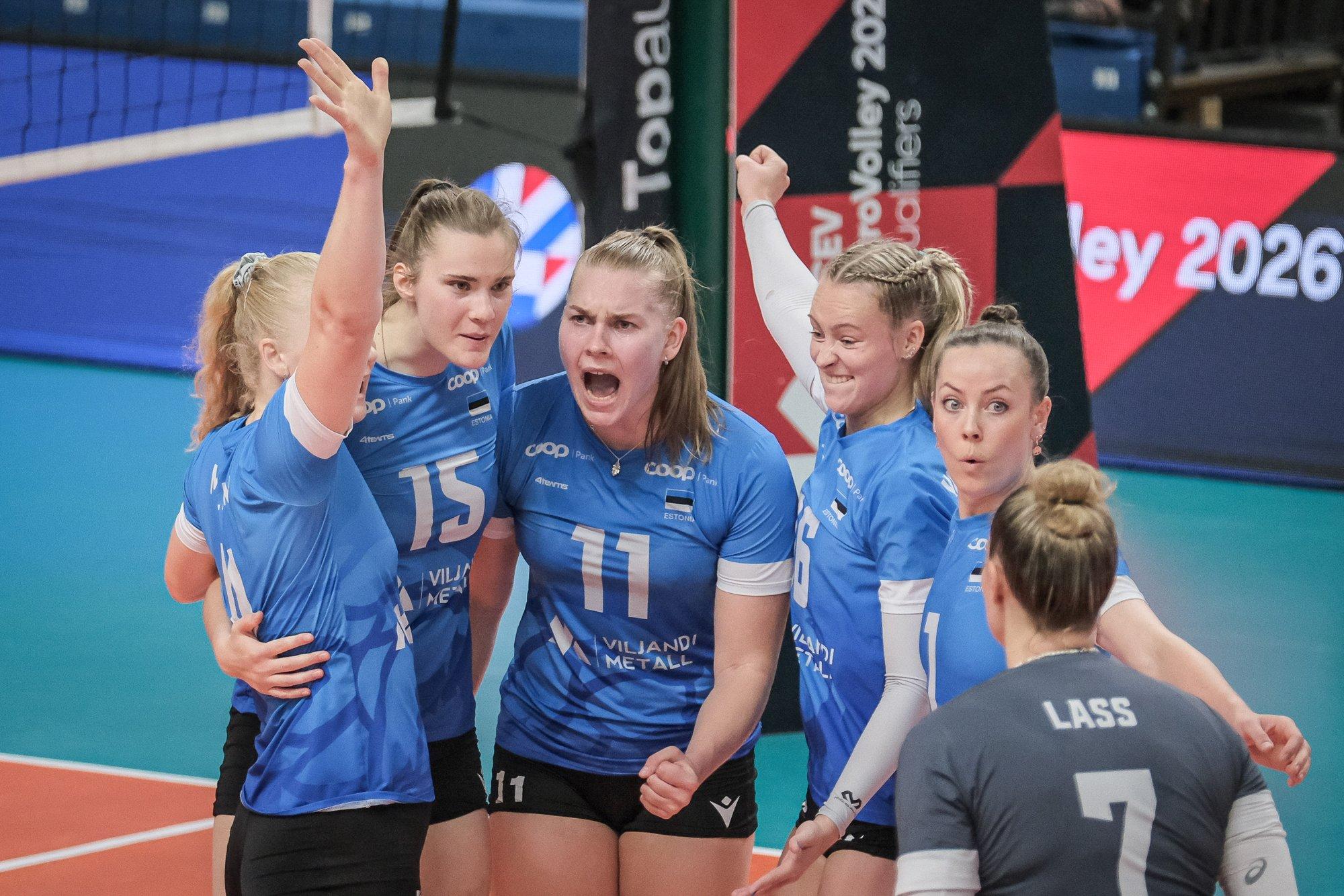 Eesti võrkpallinaiskond sai viimases EM-valikmängus Iisraelilt kuiva kaotuse