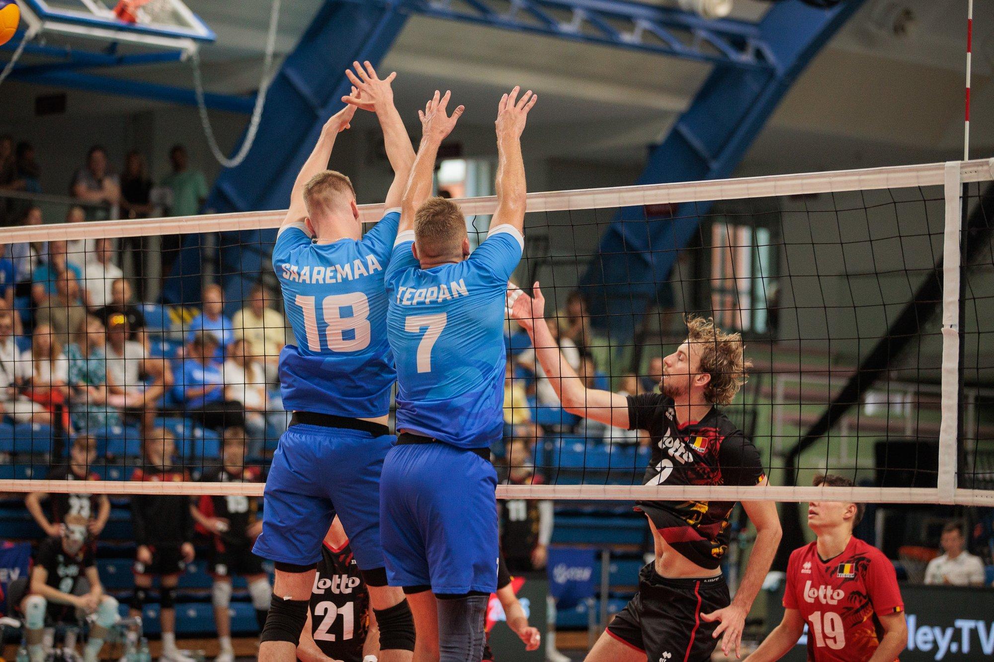 Eesti võrkpallimeeskond mängis treeningkohtumises Belgiaga viiki