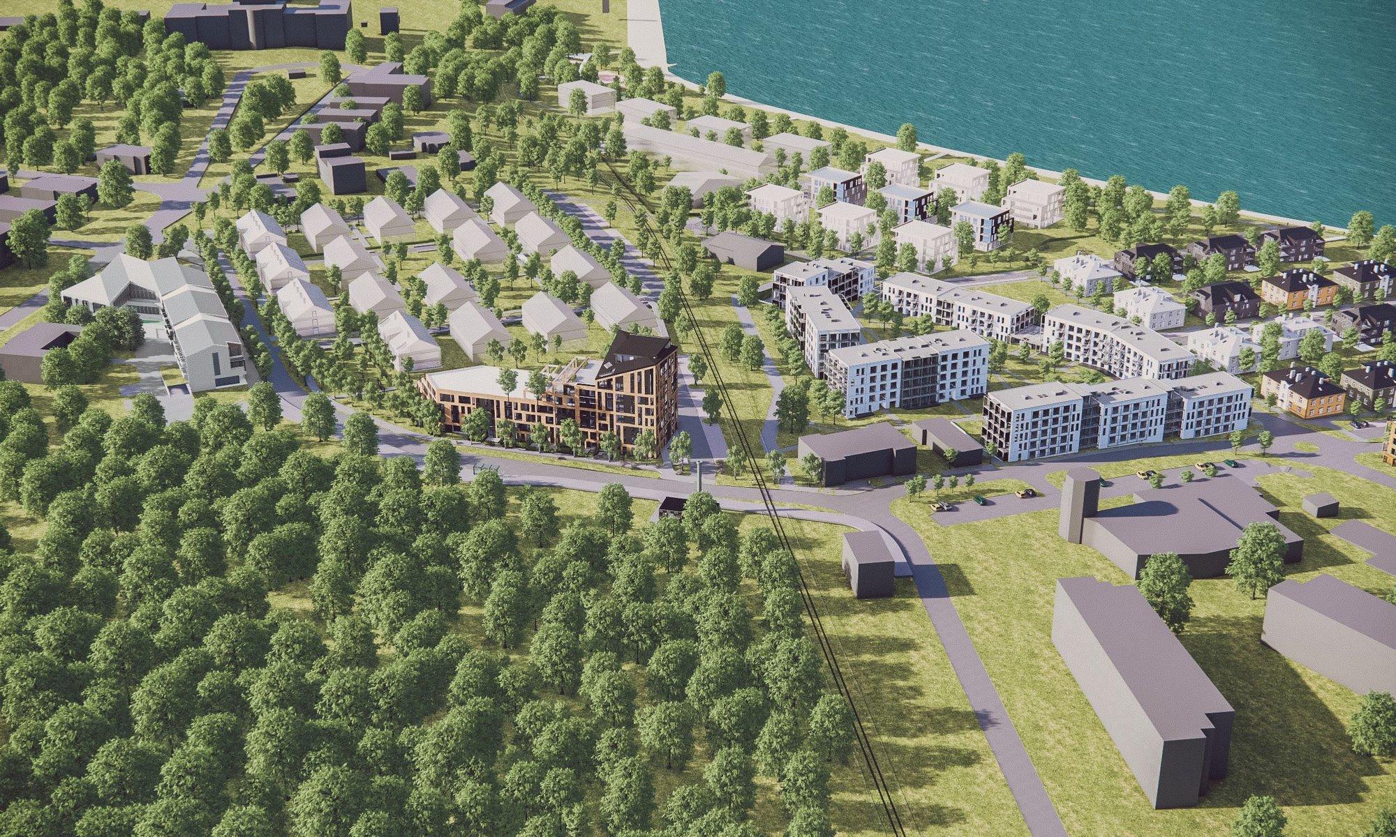 Kopli liinide lääneossa kerkib rannapromenaad ja uus elurajoon. Planeering hõlmab suurt maa-ala