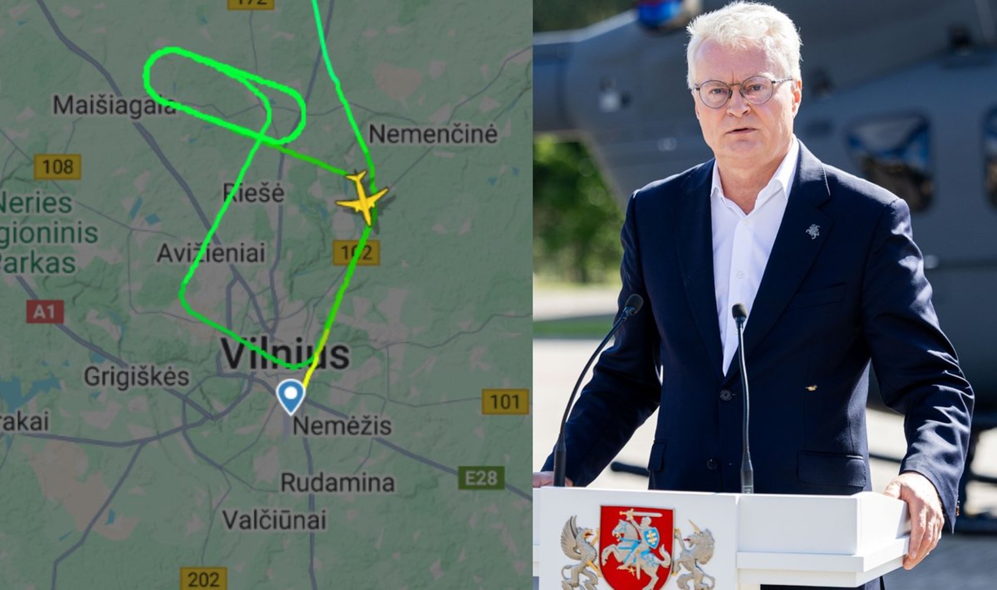 Leedu presidendi lennuk pidi enne Vilniuses maandumist drooniohu tõttu õhus tiirutama