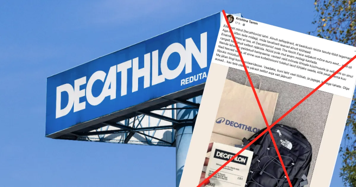 OLE VALVEL ⟩ «Eile lasti mind Decathlonst lahti!» Spordiketi nimel levib Facebookis petuskeem