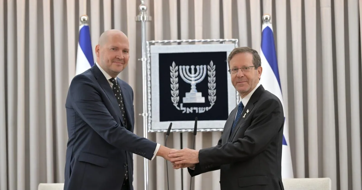 Eesti suursaadik Iisraelis Andres Vosman andis üle volikirja