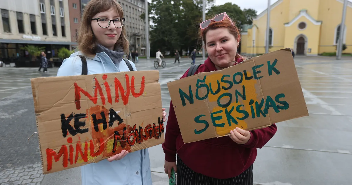FOTOD ⟩ «Esimene vajalik samm». Tallinnas koguneti nõusolekuseaduse vastuvõtmise toetamiseks