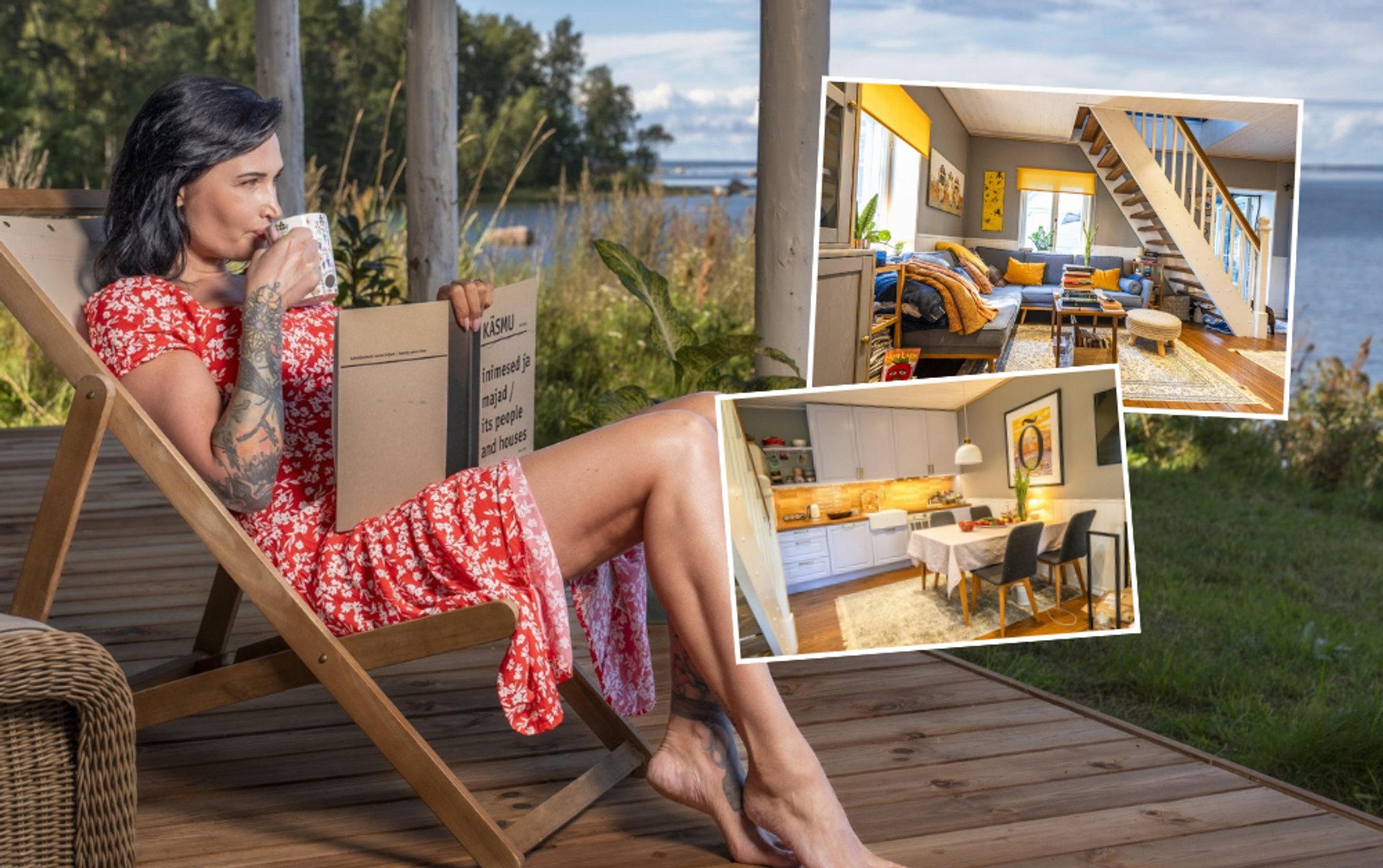 Susan Luitsalu suvekodu mere ääres Käsmus. „Meil on nagu Pipi maja, kus on värvidega julgelt ümber käidud!“