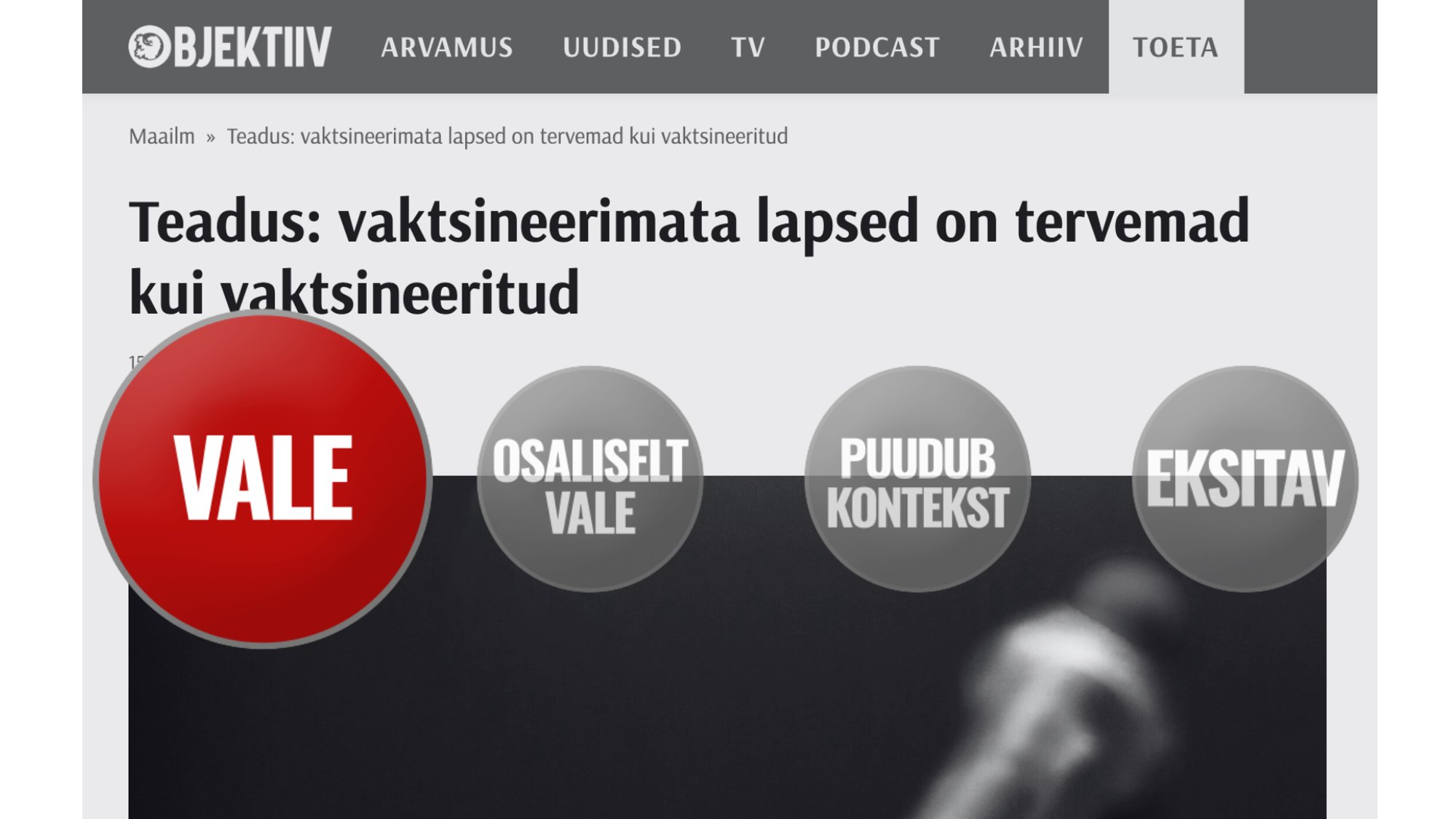 FAKTIKONTROLL | Kas vaktsineerimata lapsed on tervemad kui vaktsineeritud? Ei, vastav uuring on ekslik