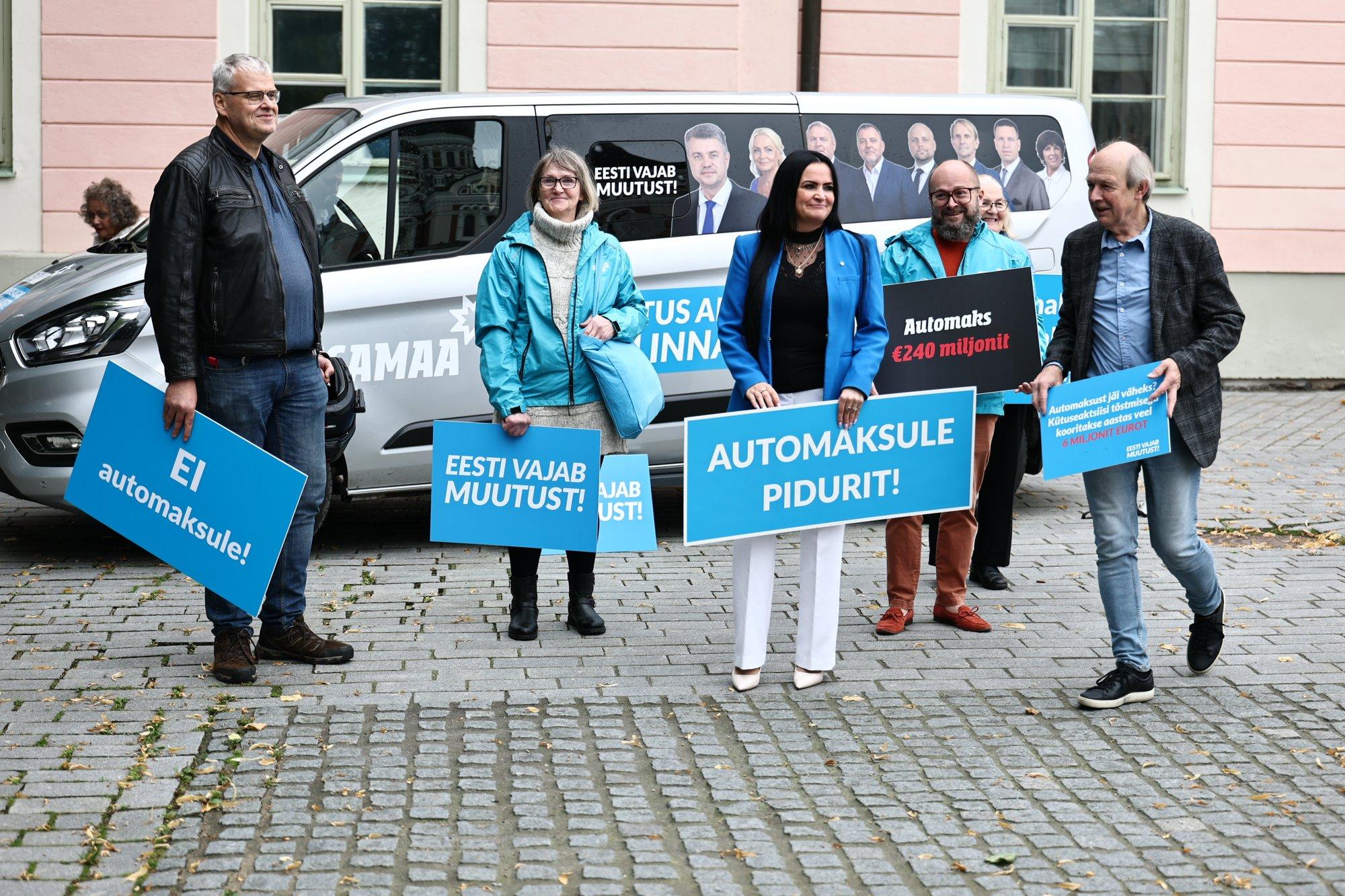 VIDEO JA FOTOD | Automaksuga seoses kogunes riigikogu. Kahe minutiga oli arutelul kriips peal