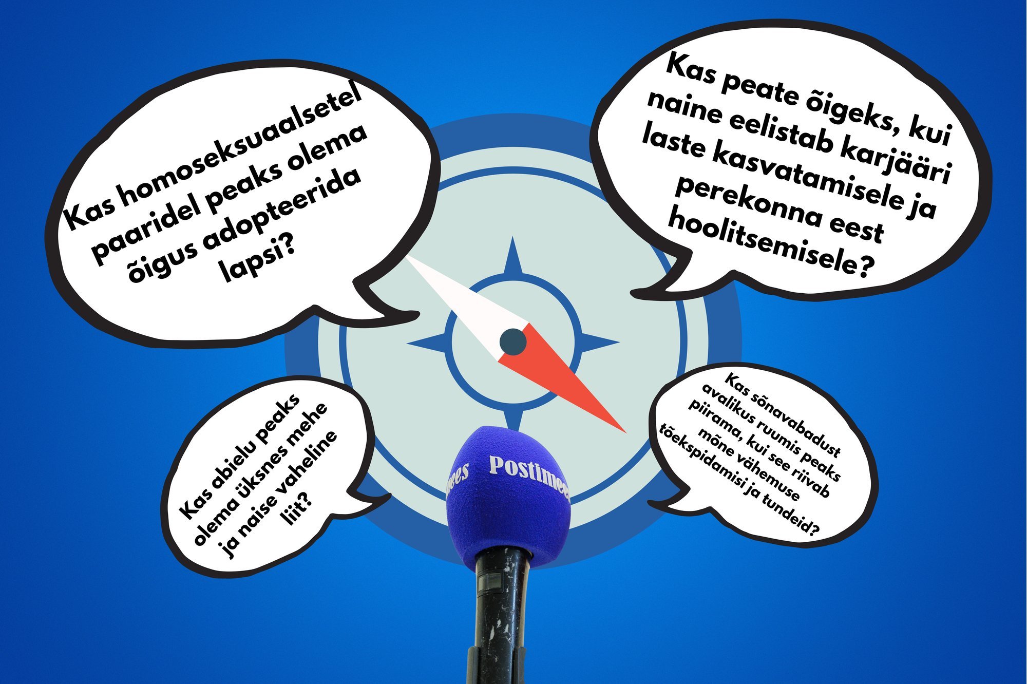 Postimehe valijakompassi küsimused ajasid poliitikud hämmingusse. Heidetakse ette kallutatust ja naiste solvamist
