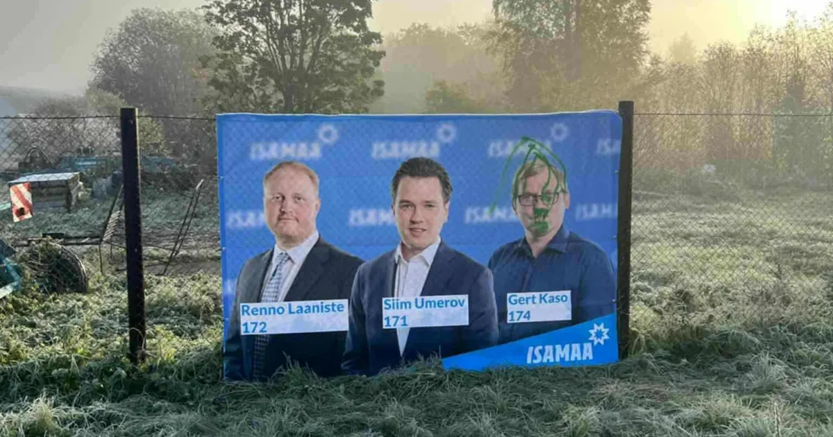 Kadrina vallas vandaalitseti valimisplakatite kallal