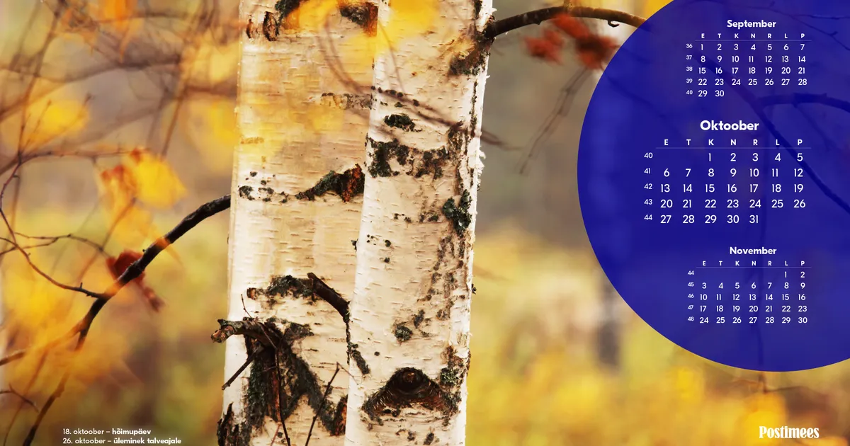 Oktoobri kalender 2025