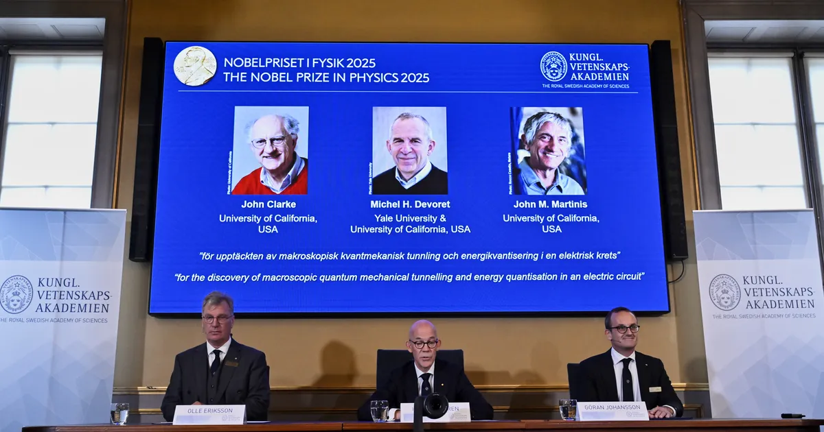 Nobeli 2025. aasta füüsikapreemia anti USA kvantfüüsikutele