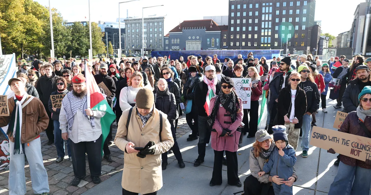 GALERII ⟩ Tallinnas toimus meeleavaldus Palestiina toetuseks