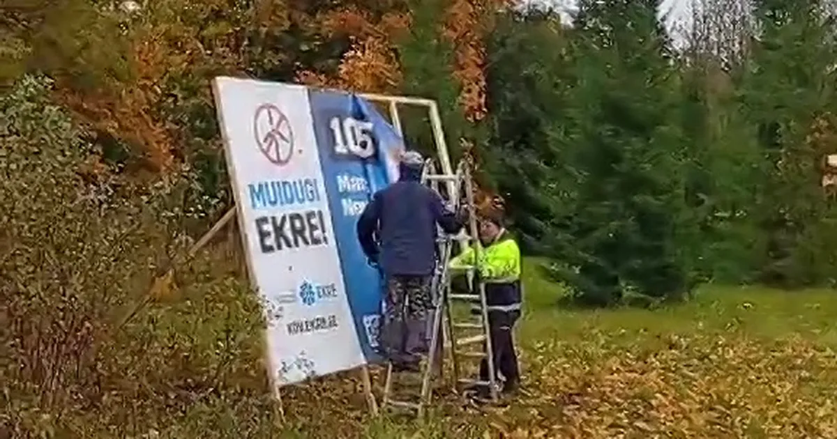 VIDEO ⟩ Vallavõim korjas eramaadelt loata valimisreklaamid