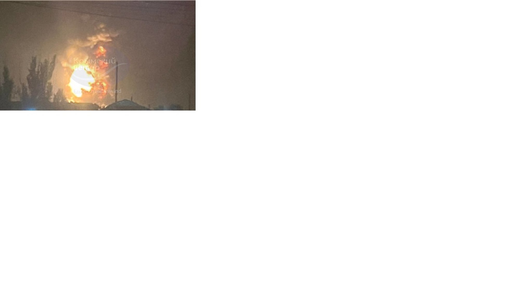 Öösel teatati mitmetest plahvatustest Krimmis ja süttis naftabaas