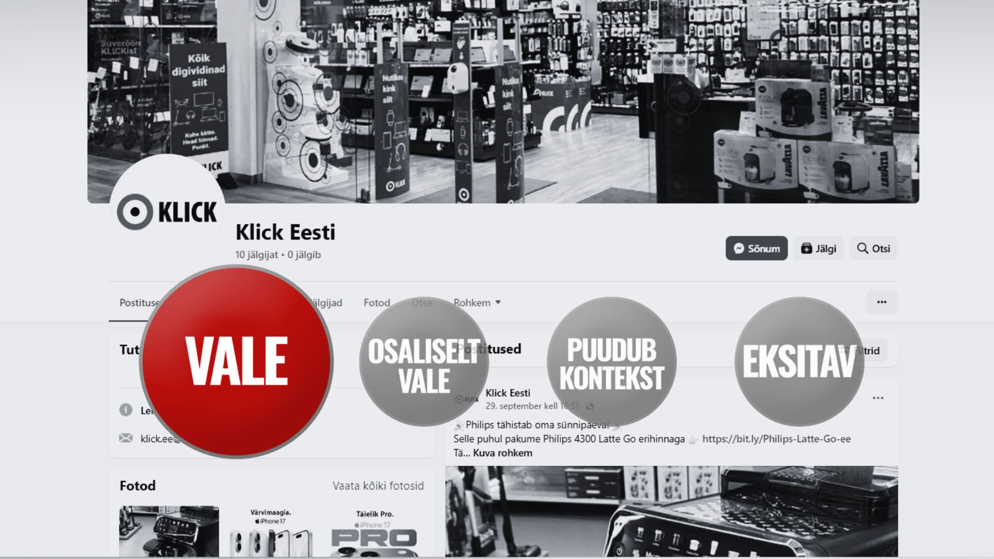 FAKTIKONTROLL | Ei, Klick ei müü kümne euroga kohvimasinaid. Levib järjekordne pettus