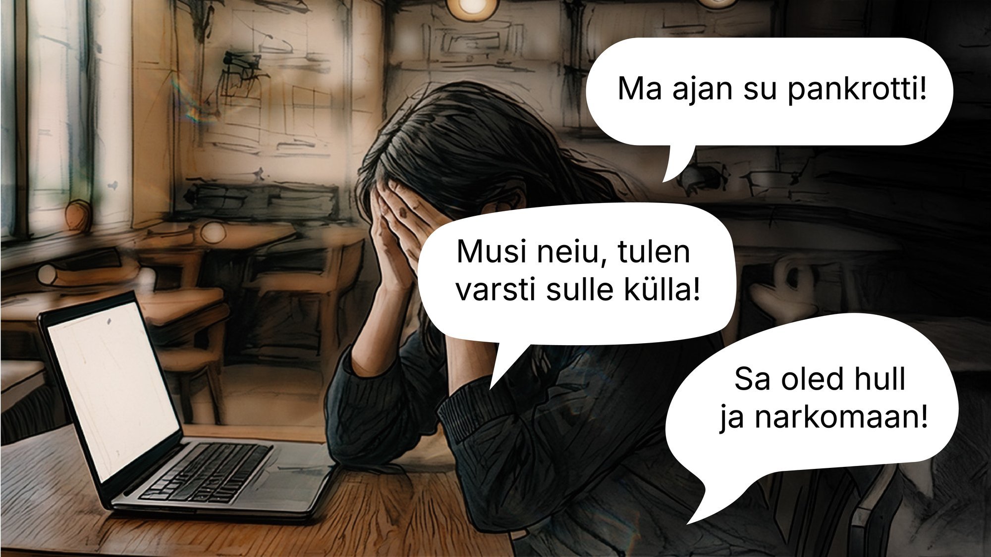 Räme sõim, roppused ja häirivad fotod. Rahulolematu klient ähvardab Tallinnas tegutseva kohvikupidaja pankrotti ajada