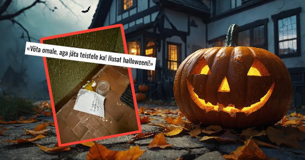 FOTO ⟩ Halloweeni õudus: noored varastasid kommikausi tühjaks ja viskasid toore muna ukse ette katki
