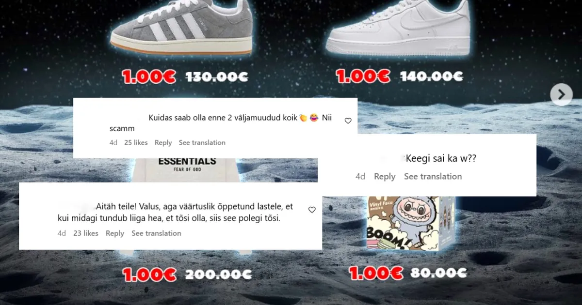 «Täielik skämm!» Pettunud noored kritiseerivad ulmelise kampaania korraldanud jalatsite e-poodi