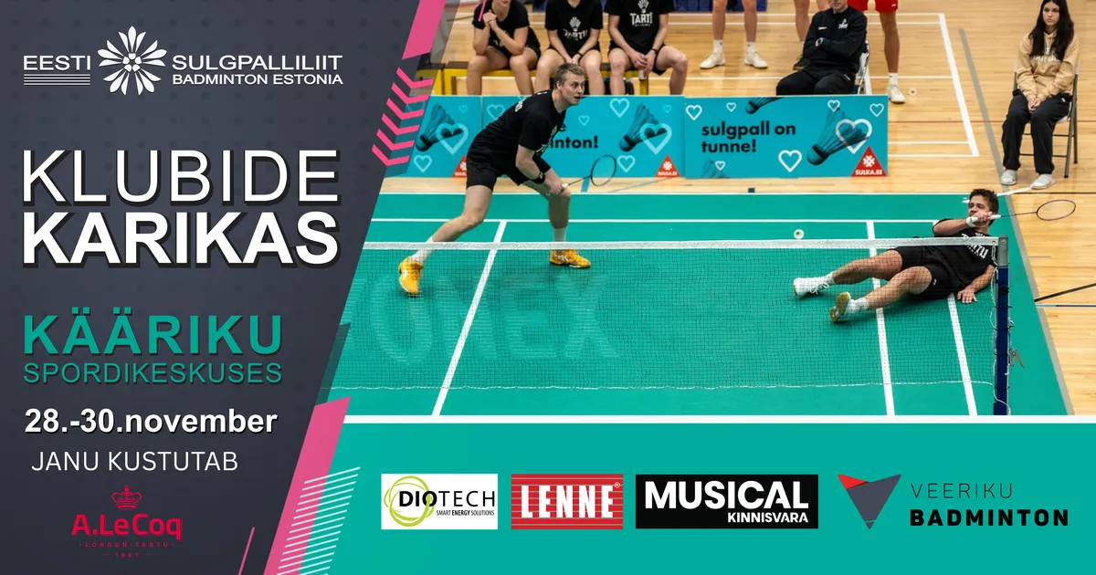 OTSEÜLEKANNE ⟩ Eesti sulgpalliklubide karikate võitjad selguvad Käärikul