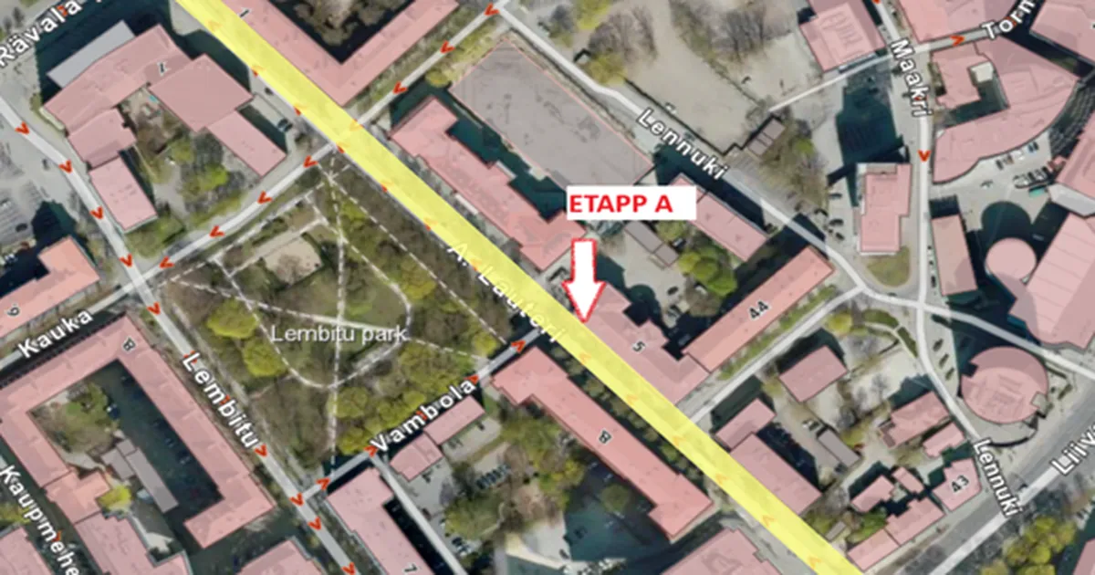 Lauteri tänav Tallinnas suletakse ehitustöödeks