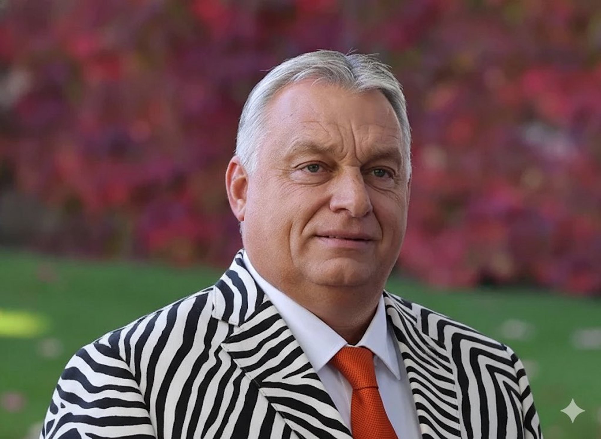 Pada sõimab katelt. Ukraina riietas korruptsiooniloenguga esinenud Orbáni sebraülikonda