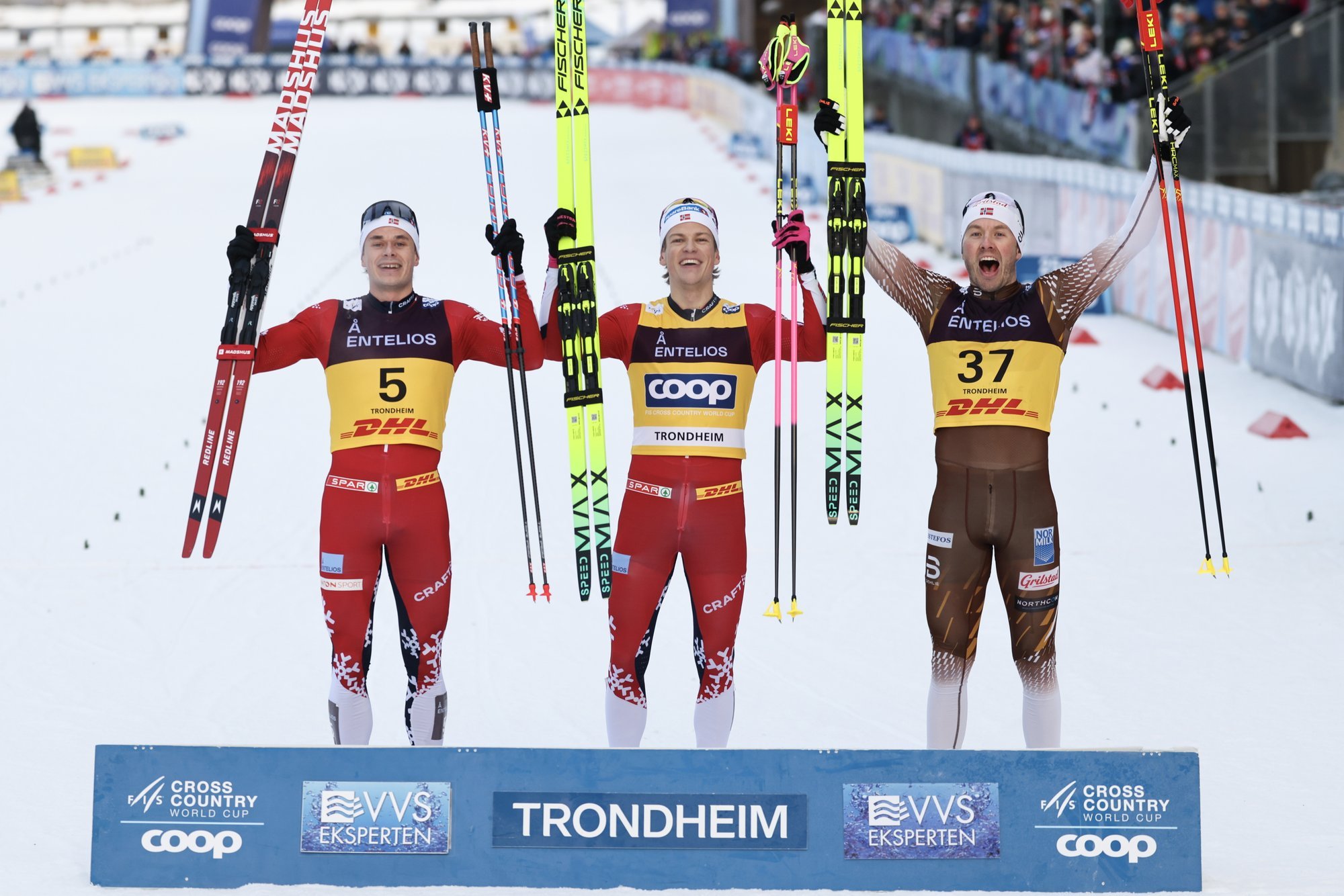 Norra mehed said 20 km suusavahetusega sõidus kaheksikvõidu, Alev parima eestlasena 38.