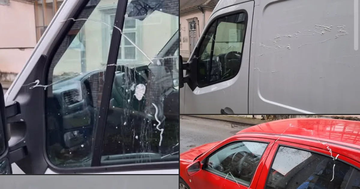 Kuressaare tänaval hullati pastalaadse mögaga: kunsti võiks teha esialgu oma kodus, mitte naabrite autode peal