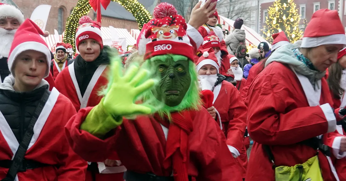 Riias tõi heategevuslik jõuluvanajooks kokku rekordarvu osalejaid