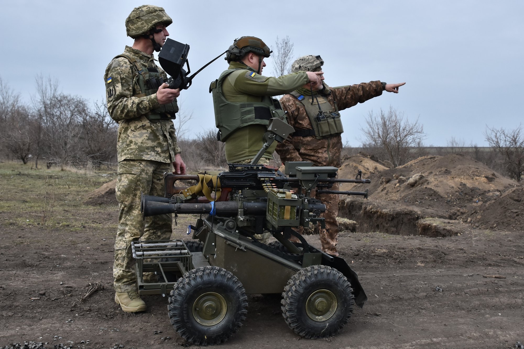 Ukraina armee positsiooni hoidis 45 päeva mehitamata sõiduk kuulipildujaga