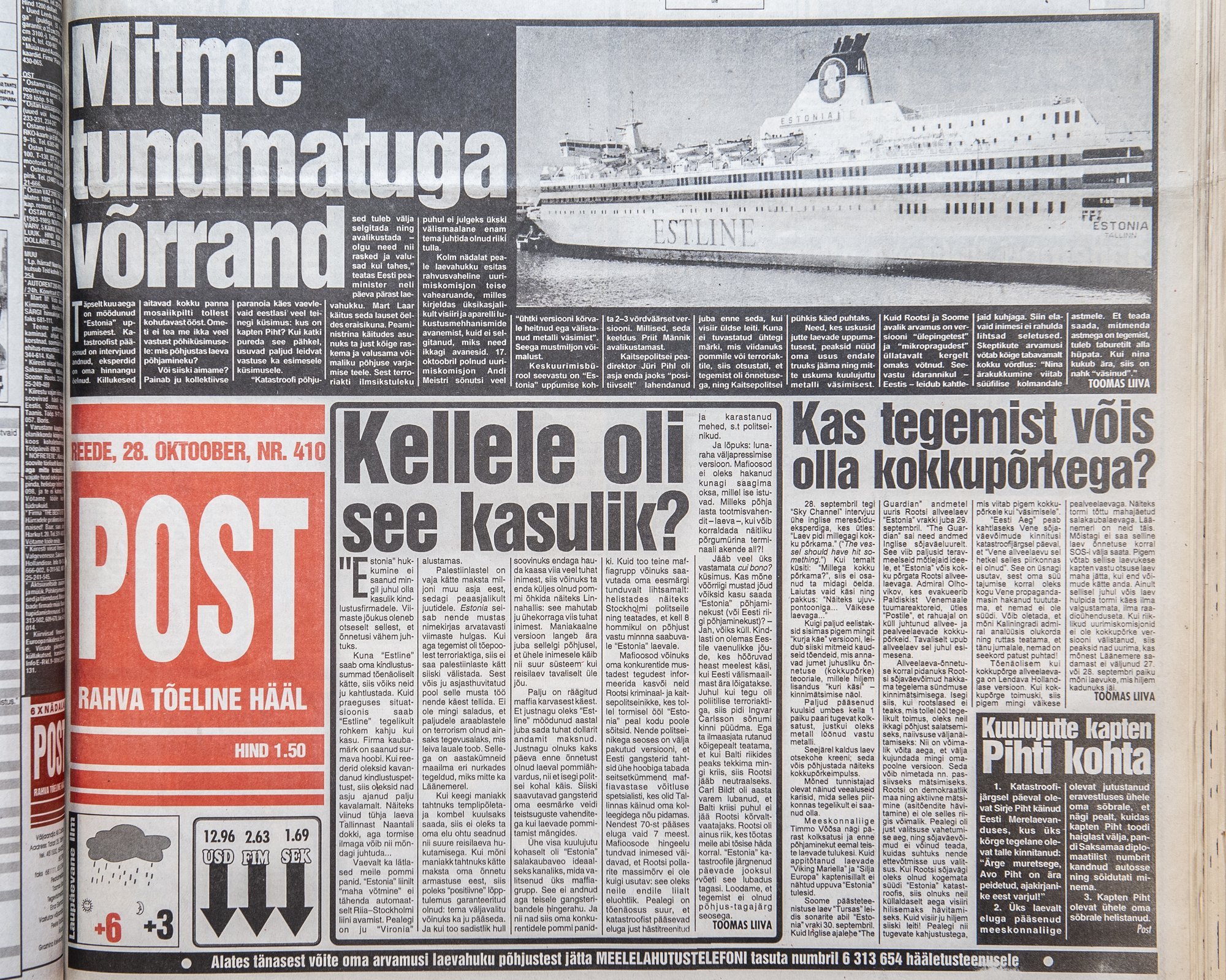 OTSEPILT ja -BLOGI | Parvlaeva Estonia esialgse hindamise lõpparuande esitlus