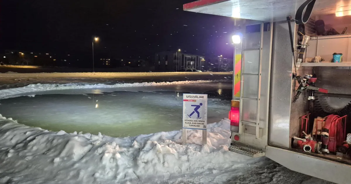 Nõo päästeselts rajas uisuväljaku, et lapsed ei tükiks järvejääle