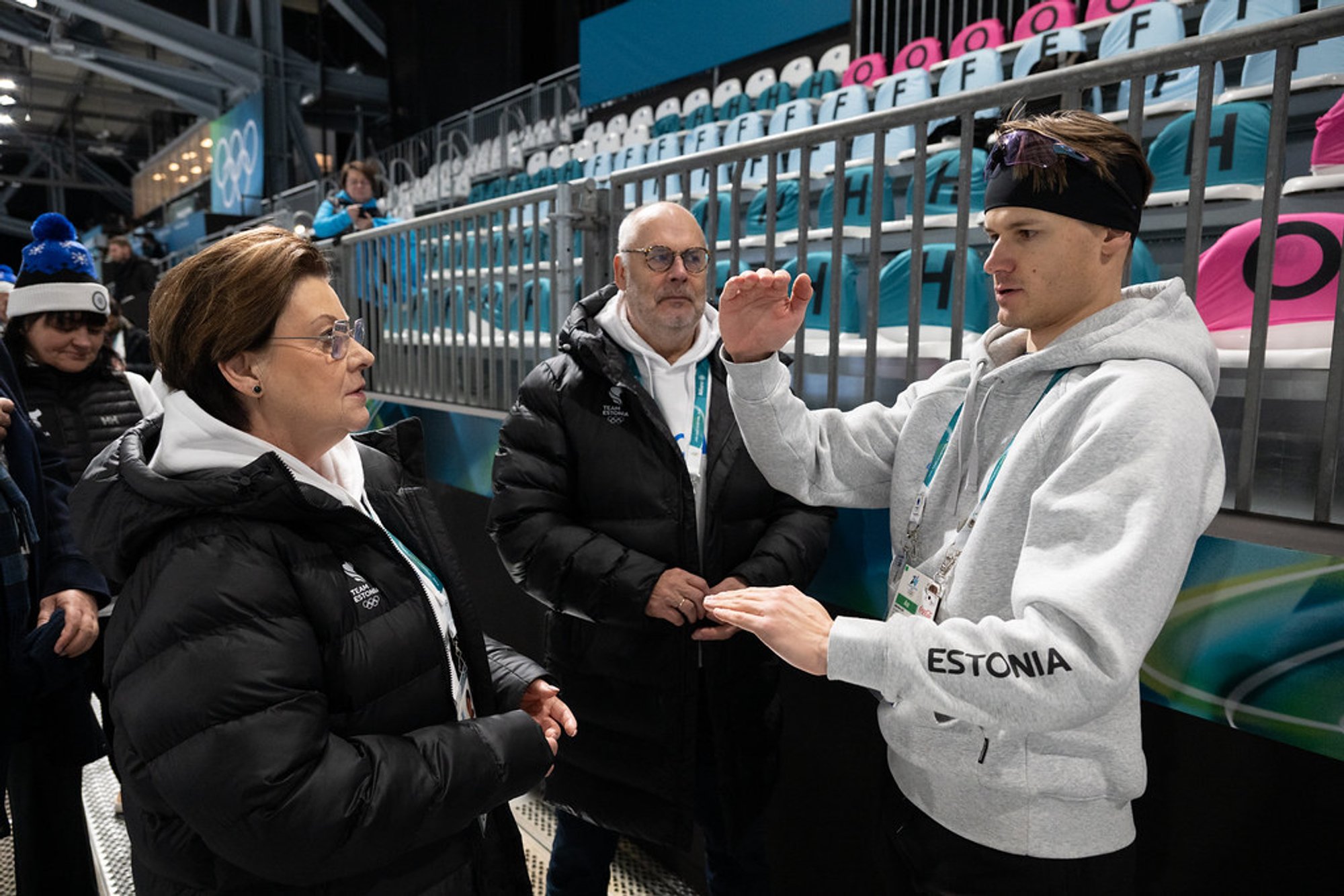 FOTOD | President Alar Karis külastas kiiruisutaja Marten Liivi treeningut