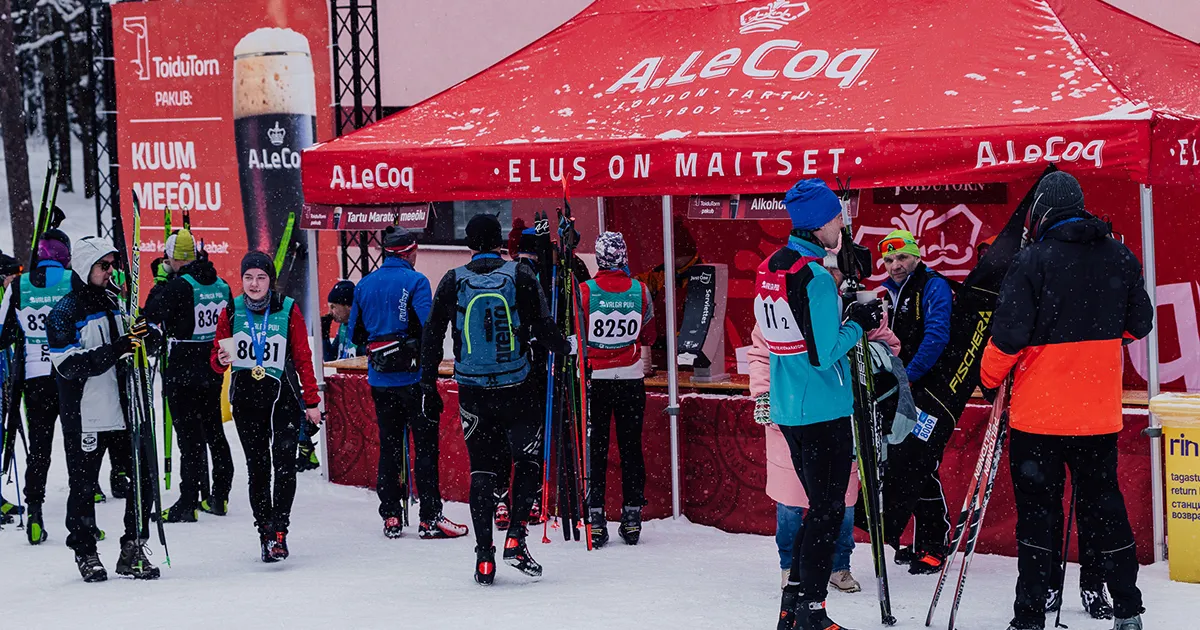 Suusatajaid ootab maratoni lõpus soe õlu