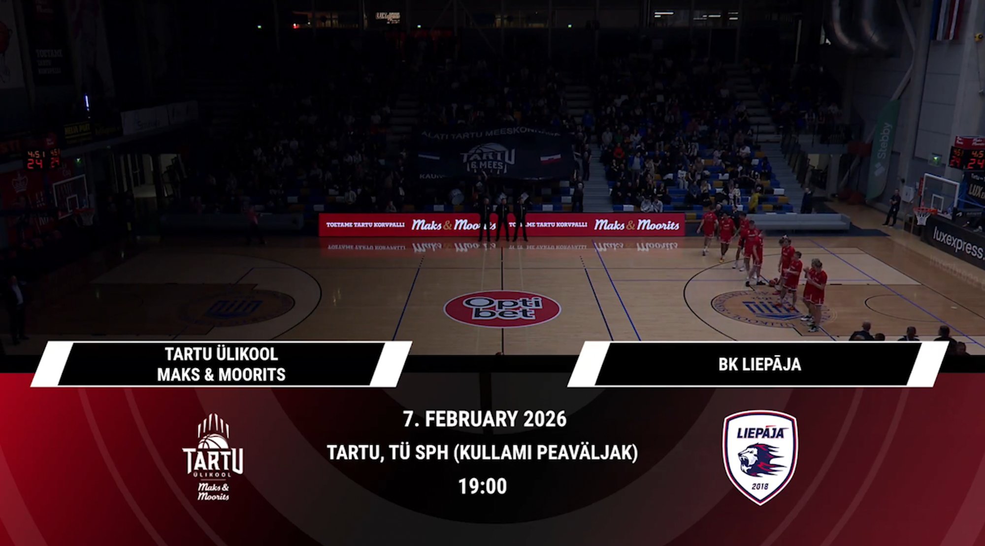 TÄISPIKKUSES | Vaata uuesti Tartu Ülikool Maks & Moorits - BK Liepaja kohtumist!