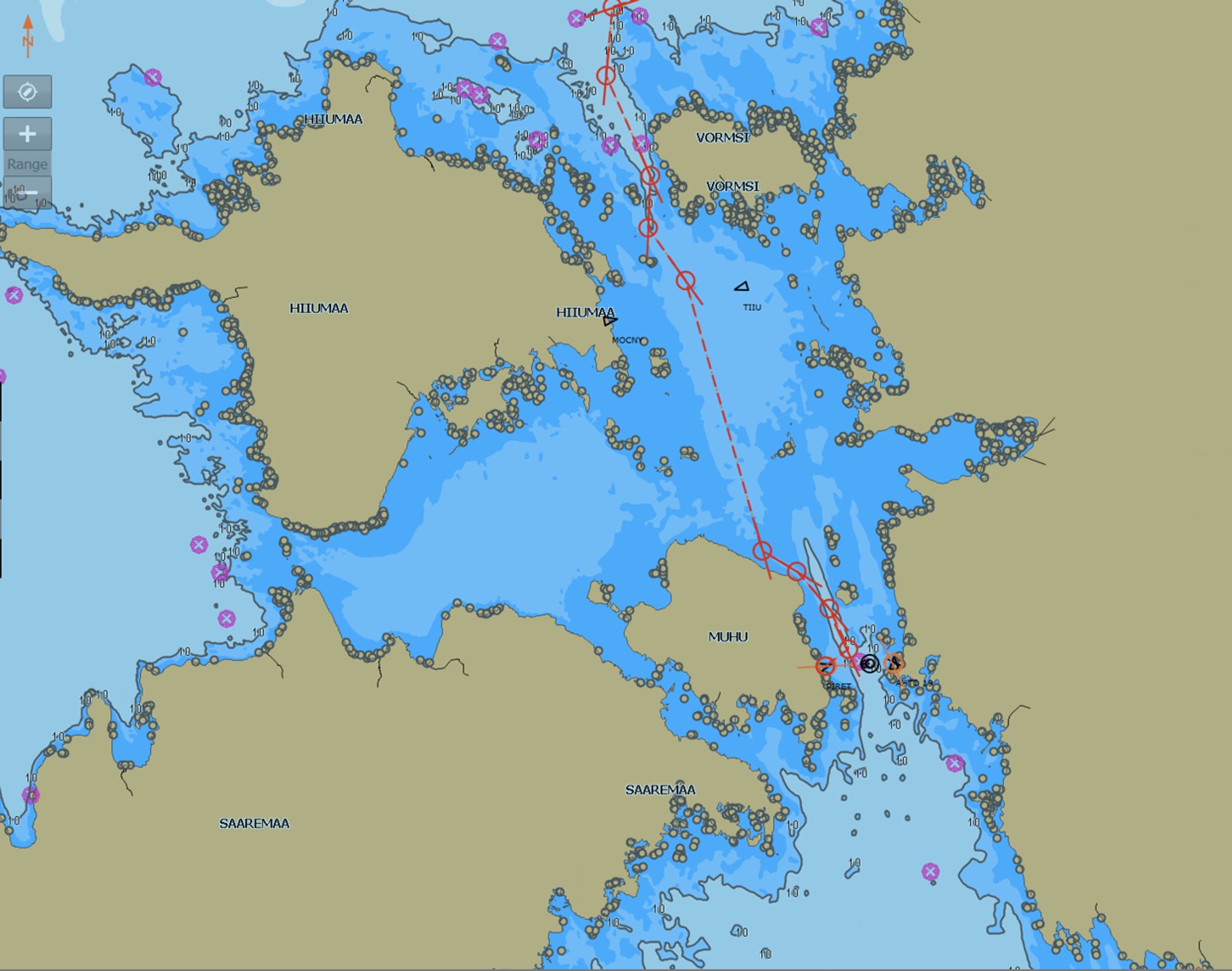 Madala veetaseme ja jääpudru kiuste on laevaühendus mandri ja suursaarte vahel tagatud