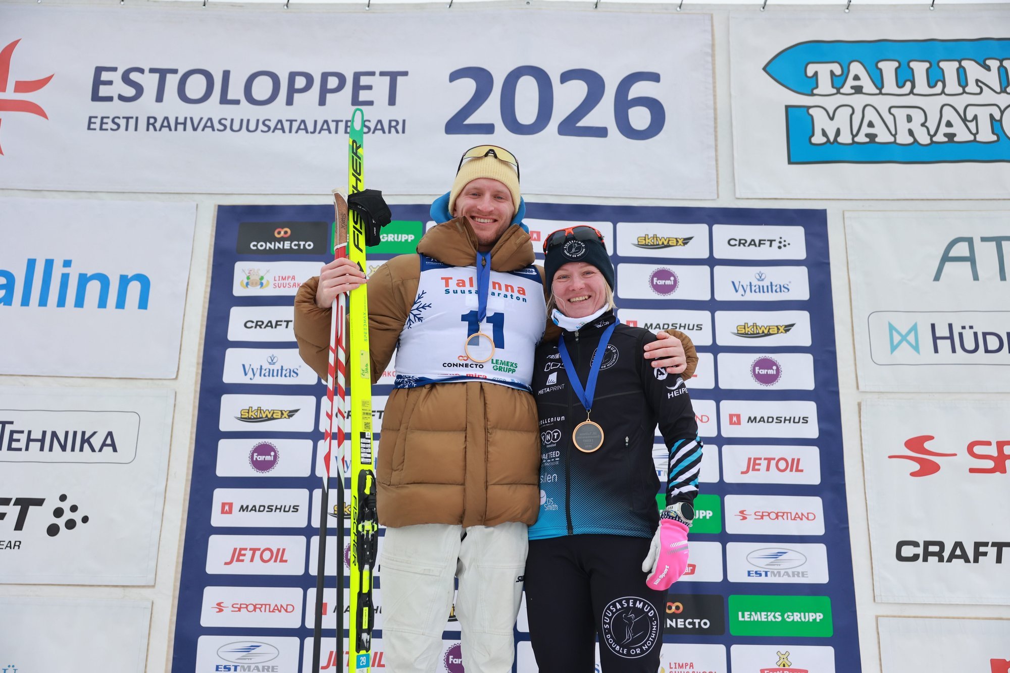 28. Tallinna Suusamaraton võitisid laskesuusataja Kristo Siimer ja Tatjana Mannima