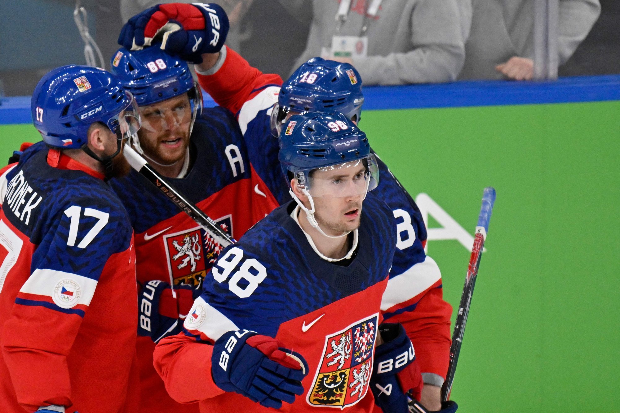 Taani jäähokikoondis näitas hambaid, kuid veerandfinaali edenes Tšehhi