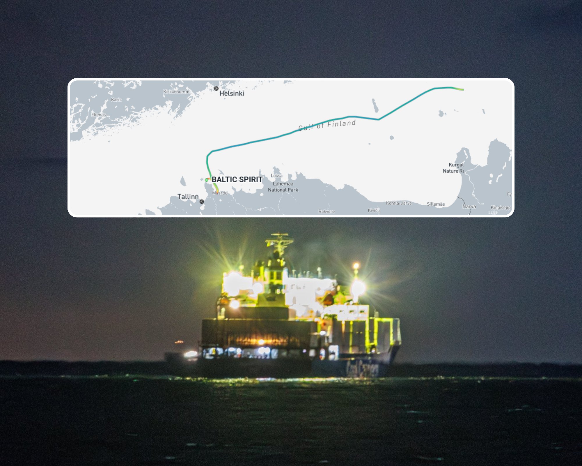 Eesti võimude kinni peetud konteinerilaevalt salakaupa ei leitud, alus on teel Venemaale