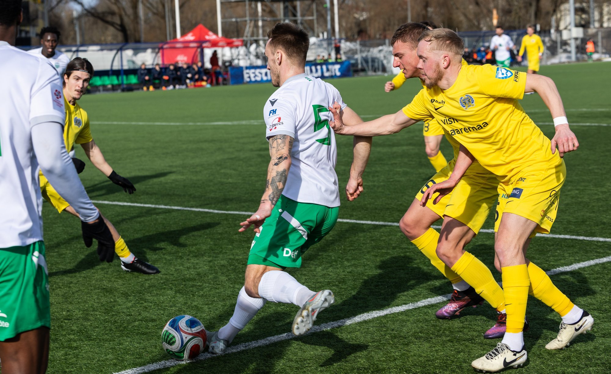 FOTOD | FCI Levadia alustas hooaega kindla võiduga FC Kuressaare üle, Kalju lahkus Tartust kolme punktiga