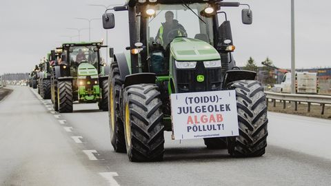 Põllumeeste aktsioon tõi kokku oodatust rohkem inimesi ja traktoreid