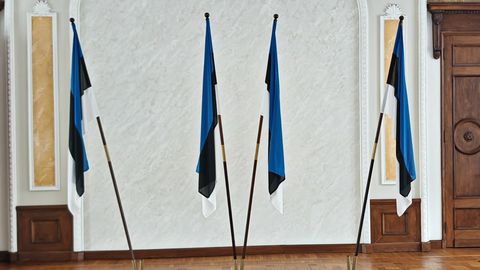 FOTOD ⟩ Riigikogu esinduslippude kõrvalt kadusid Euroopa ja Ukraina lipp
