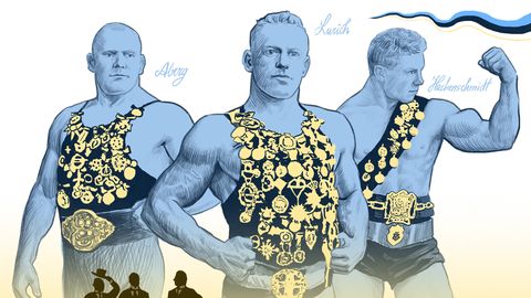 VÕIMAS KOLMIK ⟩ Elukutselised jõumehed täitsid kaasmaalaste hinged uhkustundega