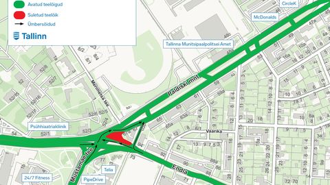 Hipodroomi ristmikul suletakse teisipäeval linna sisenev suund