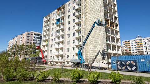 Lasnamäel algas üheksakorruselise elamu tervikrenoveerimine