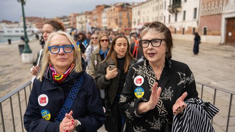 GALERII ⟩ Eesti astus samme: Baltimaad korraldasid Veneetsias solidaarsusmarsi Ukrainaga