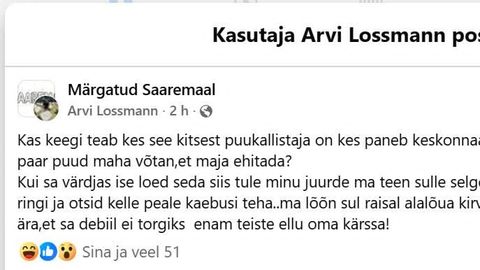 EASi nõukogu endine esimees ähvardas «puukallistajal» keele suust lõigata