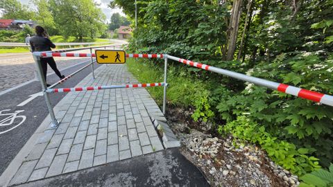 Lastega jalutamas käinud lapsevanemale keeras buss kauba mahalaadimiseks kõnniteele ette