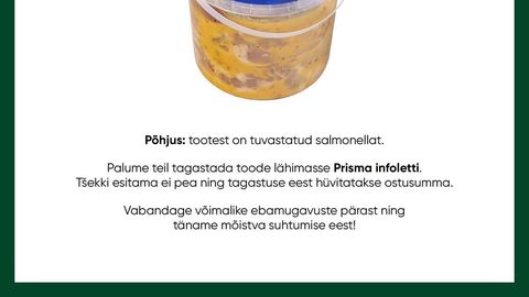 ETTEVAATUST ⟩ Prisma kutsub salmonellaohu tõttu tagasi populaarse broileritoote